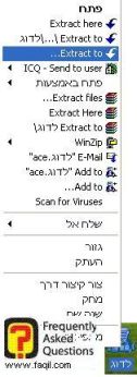 אפשרויות החילוץ בwinace