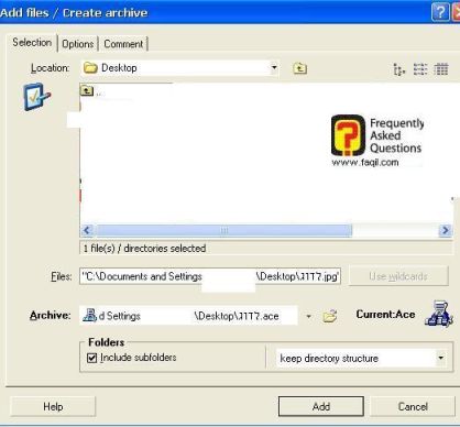 מיקום הכיווץ הרצוי בwinace