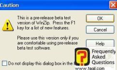  בחירת האישור לניסיון  החילוץ בwinzip