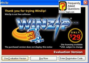  אפשרות הניסיון בwinzip