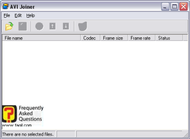 החלון הראשי של תוכנת  avi joiner