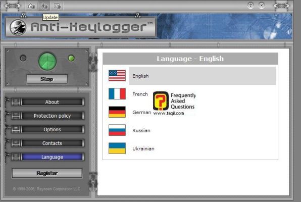 שפה אנגלית כמו שהגדרתם ל Anti Keylogger