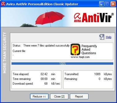 העדכונים הורדו ל AntiVir 