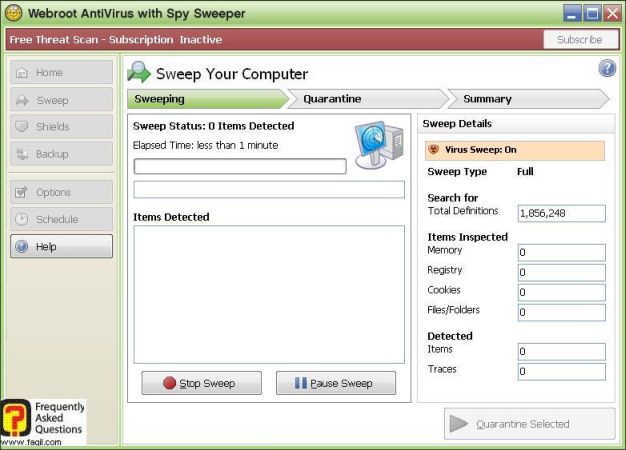 החלת סריקה ב-werboot antivirus