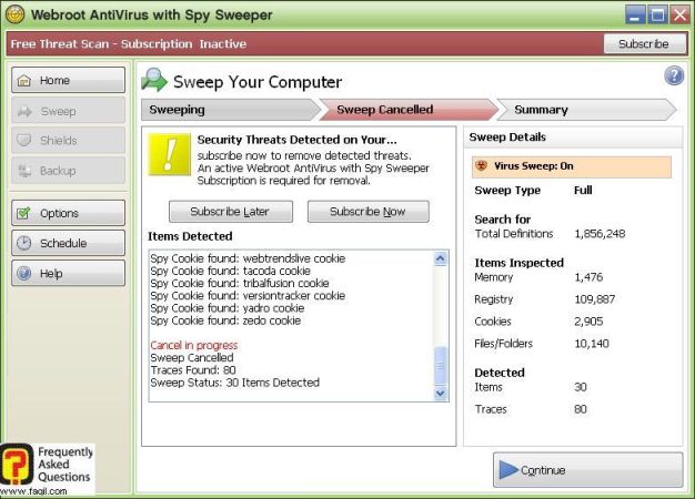 עצירת סריקה\סיום סריקה בwerboot antivirus