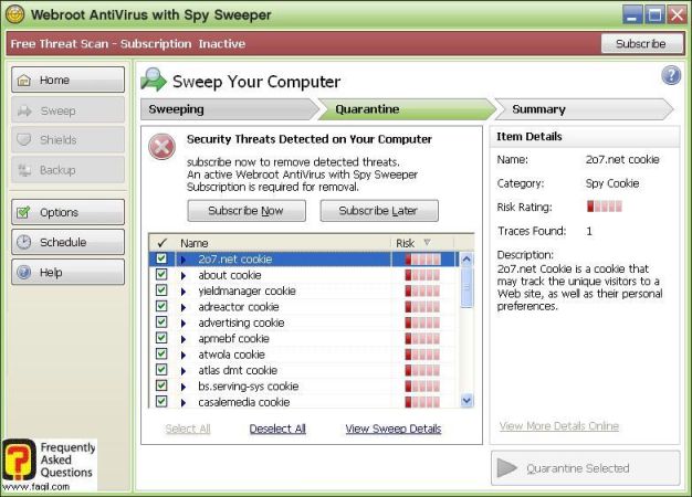 תוצאות הסריקה,בwerboot antivirus