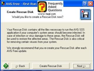  הסבר על  יצירת דיסק הצלה, באנטיוירוס avg free