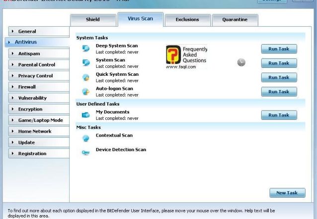 סריקת וירוסים-מידע על הרצות, BitDefender Internet Security 2010 