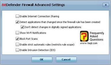 הגדרות מתקדמות חומת אש, BitDefender Internet Security 2010 