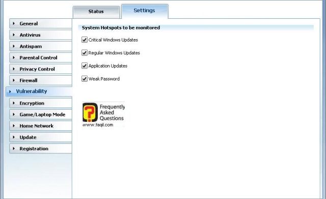 הגדרות שיבדקו למניעת פריצות, BitDefender Internet Security 2010 