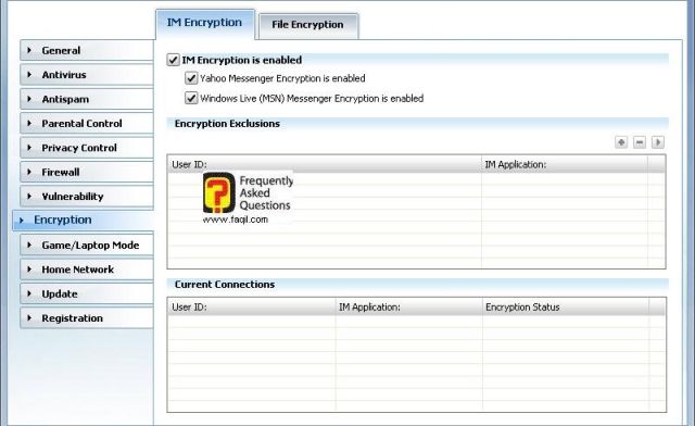 מאושר להצפנה תוכנות מסרים מידיים, BitDefender Internet Security 2010 