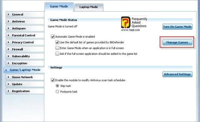 מצב משחק-ניהול משחק, BitDefender Internet Security 2010 