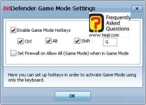 הכפתורים שיאפשרו הפעלת המשחק, BitDefender Internet Security 2010 