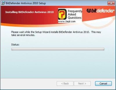 ההתקנה החלה,BitDefender Antivirus 2010