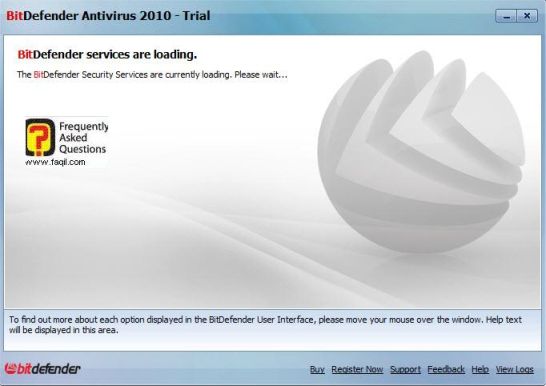 המתינו לטעינת מסך הראשי של האנטיוירוס,BitDefender Antivirus 2010