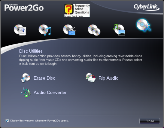 כלי דיסק,  power2go6 