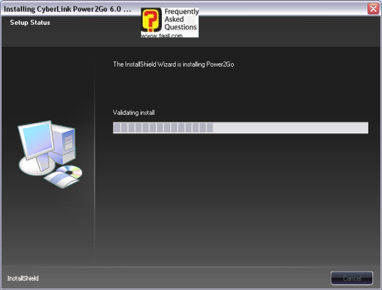 ההתקנה החלה של  power2go6 