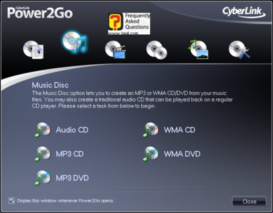  דיסק מוזיקה,  power2go6 