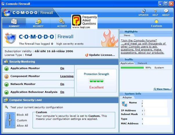 מסך חומת אש, Comodo   