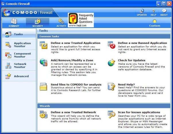 בדוק עדכונים, Comodo   