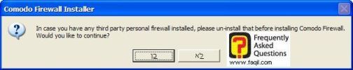 הסרת חומת אש קודמת אם קיימת, Comodo   