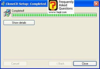 ההתקנה הסתיימה, clone cd