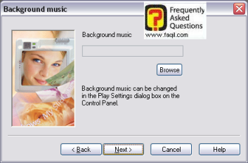 מסך בחירה מוזיקת רקע, CYBERLINK MEDIA SHOW V3