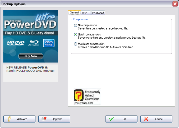 אפשרויות,CYBERLINK POWERBACKUP