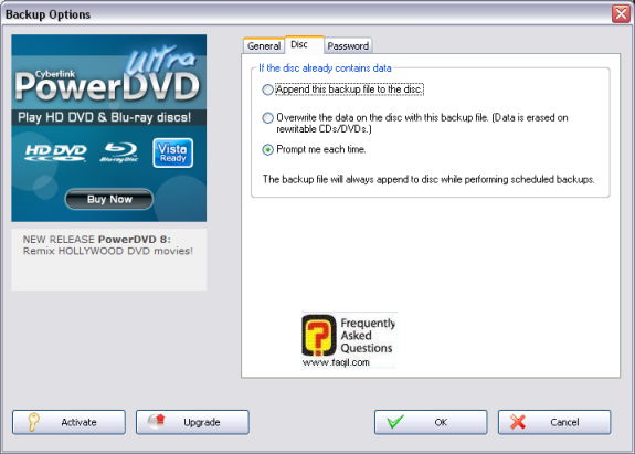 לשונית דיסק,CYBERLINK POWERBACKUP