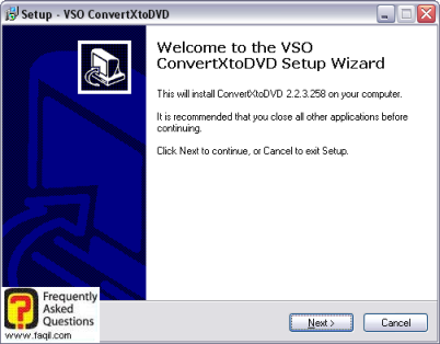 מסך ברוכים הבאים,  convert x to dvd