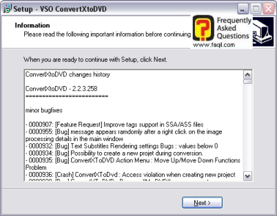 הבאגים שתוקנו בגירסה האחרונה,  convert x to dvd