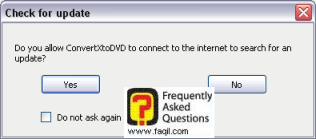 חיפוש אחר עדכונים,  convert x to dvd