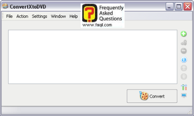 החלון הראשי של התוכנה,  convert x to dvd