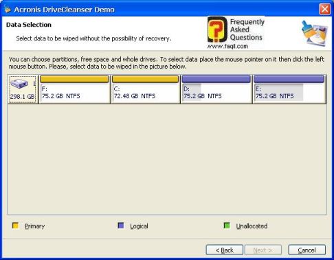 בחרו את הכונן המתאים לכם,תוכנת  DriveCleanser 