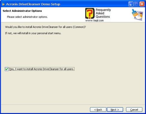 מסך שייופיע התוכנה בכל שמות המשתמש במחשב  ,תוכנתDriveCleanser