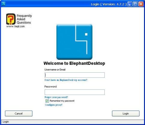 הפעלת ElephantDrive
