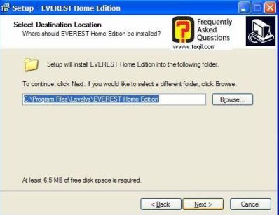 מסך מיקום יעד להתקנה, Everest Home Edition