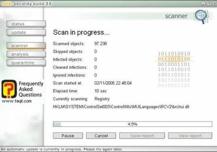 התוכנה תסרוק, ewido  