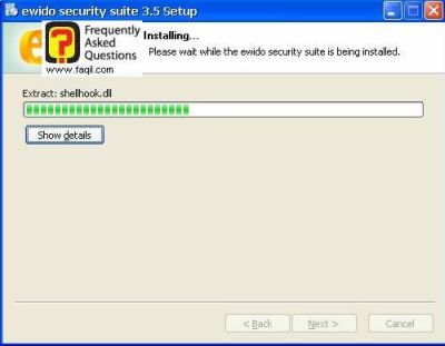 ההתקנה החלה, ewido  