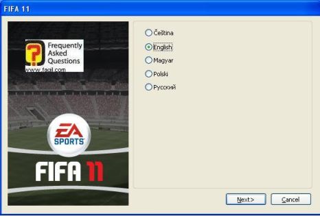 בחירת שפת התקנה,fifa 11 (פיפ