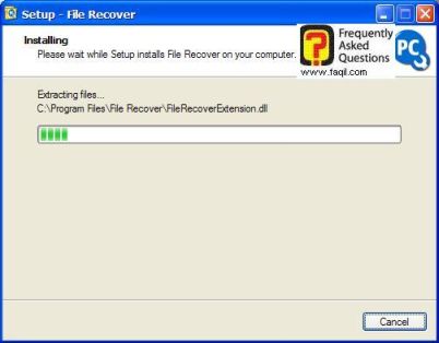 ההתקנה החלה, תוכנת File Recover 