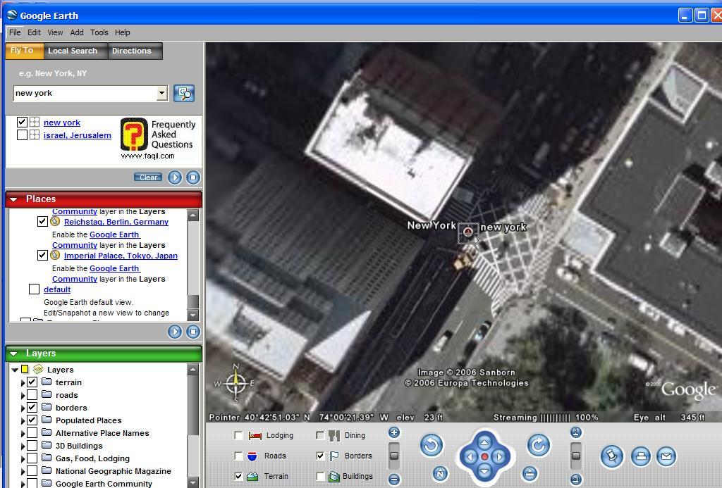 ניו יורק, ב Google Earth
