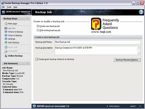 גיבוי, Genie backup manager pro edition 7.0