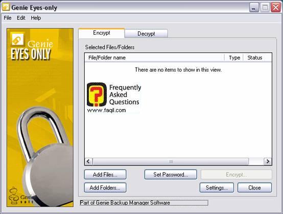 הקובץ או התיקיה תמחק לצמיתות , Genie backup manager pro edition 7.0