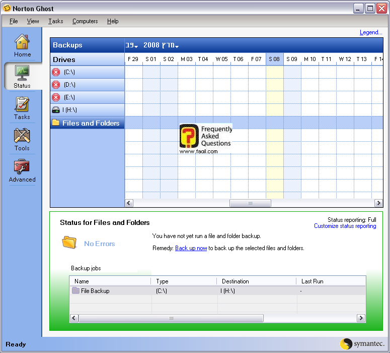 האופציה customize status reporting   , בghost 14.0