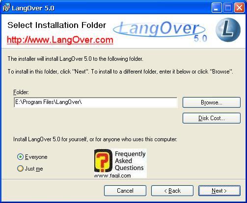 מיקום היעד להתקנה, תוכנת  הפוך על הפוך