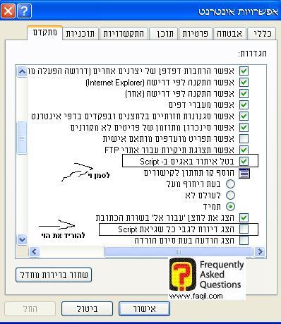 ביטול איתור באגים, דפדפן internet explorer