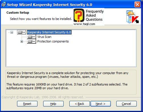 בחרו מה יותקן לכם במחשב, Kaspersky Internet Security 6