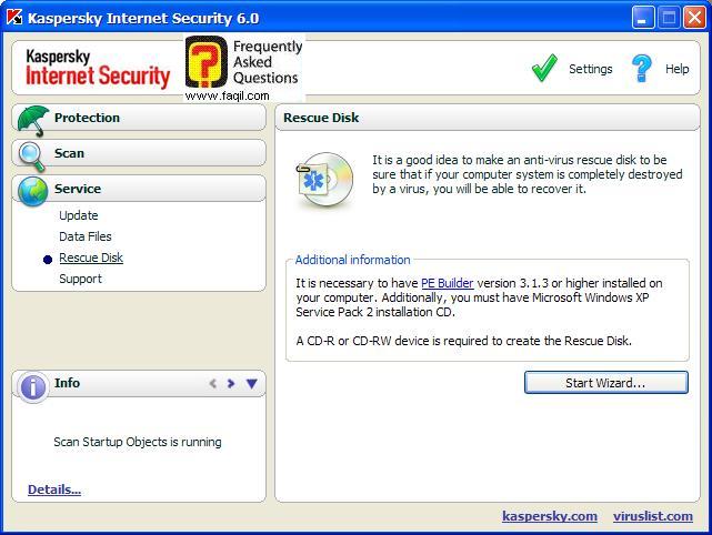דיסק הצלה,  Kaspersky Internet Security 6