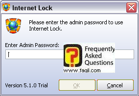 סיסמאת האדמין שהגדרנו בשלב ההתקנה,  Internet lock